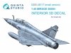 Quinta Studio QDS-48117 Mirage 2000N 3D-Printed & coloured Interior on decal paper (Kinetic) (Small version) 1/48